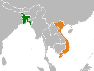 Map Viet Nam - Bangladesh